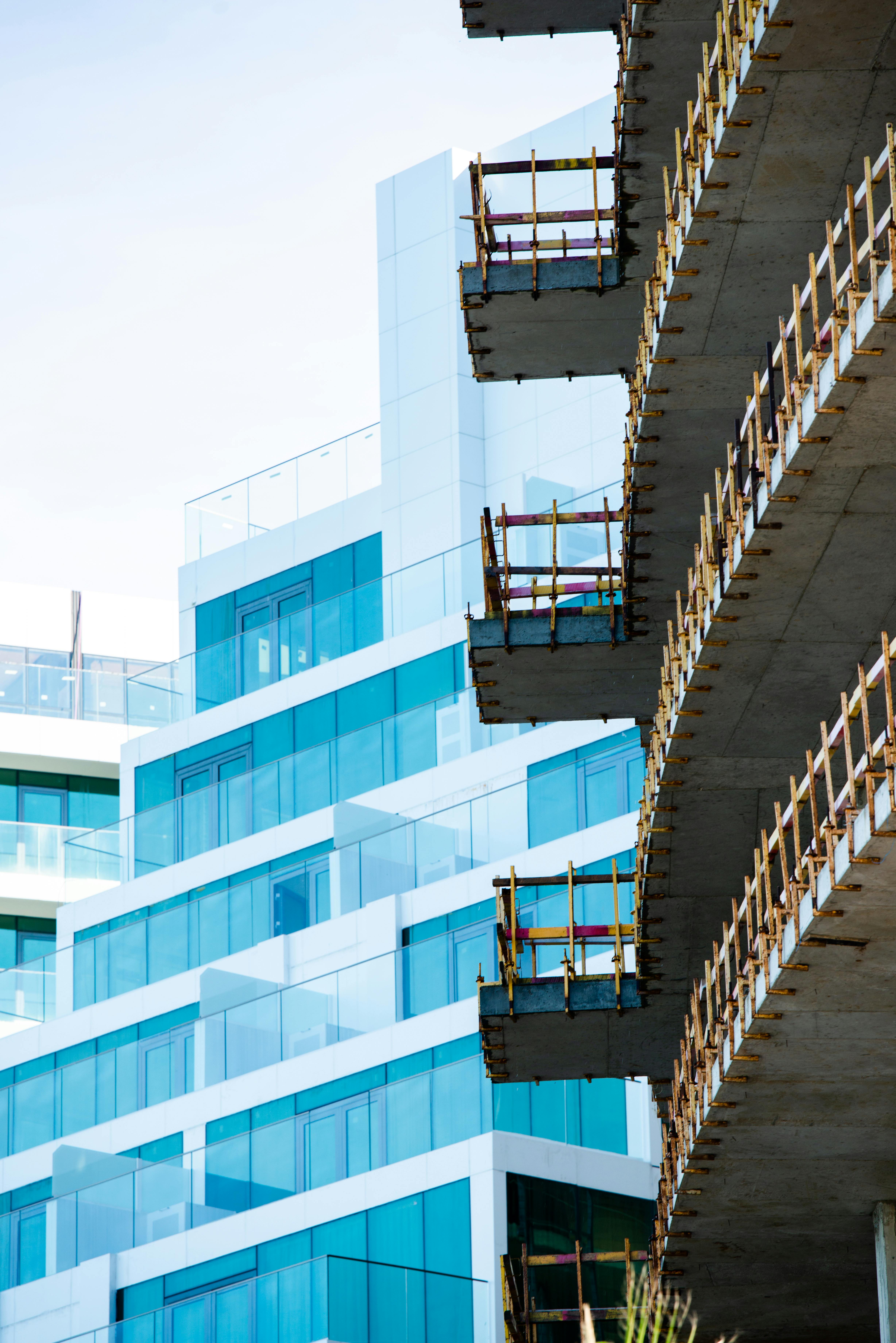 Modern UK residential development under construction